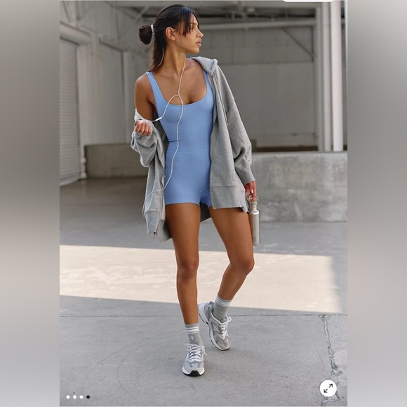 Free People Good Karma Runsie in Cloudy M/L - Picture 1 of 6